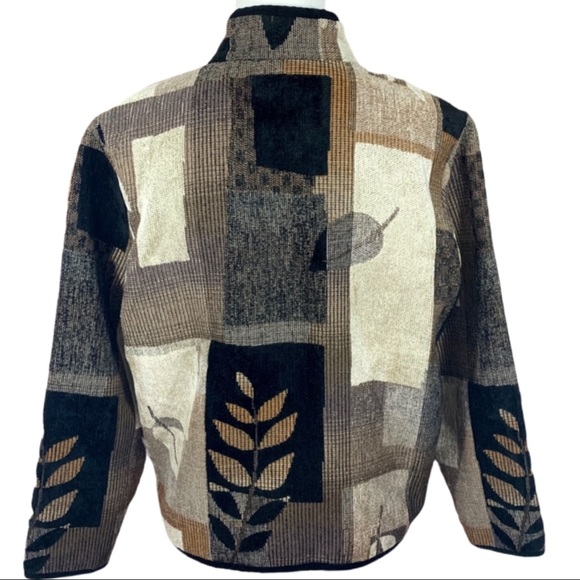 Coldwater Creek Brown/Black Zip Up Blazer - P L - Picture 6 of 8